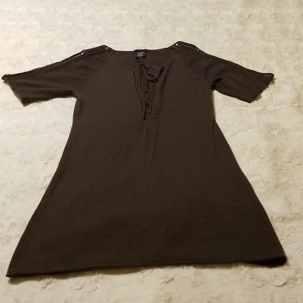 Theory 100% Cashmere Sweater Tunic Dress Womens Medium Minimalist Knit